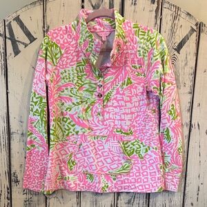 Lilly Pulitzer Pink and Green Patterned Top